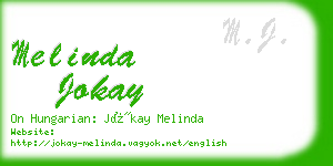 melinda jokay business card